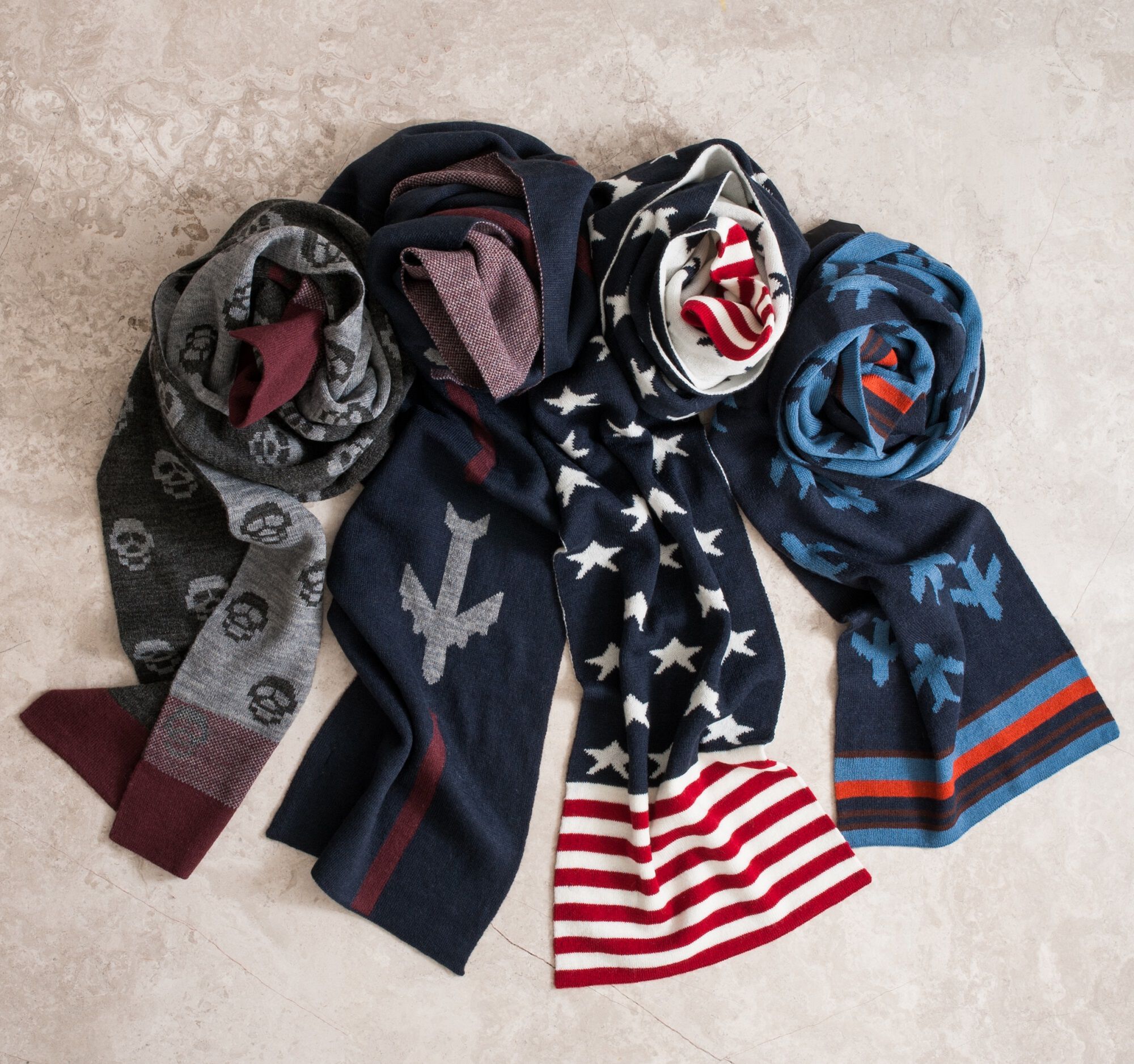 Airplane Stripe Scarf Johnston & Murphy