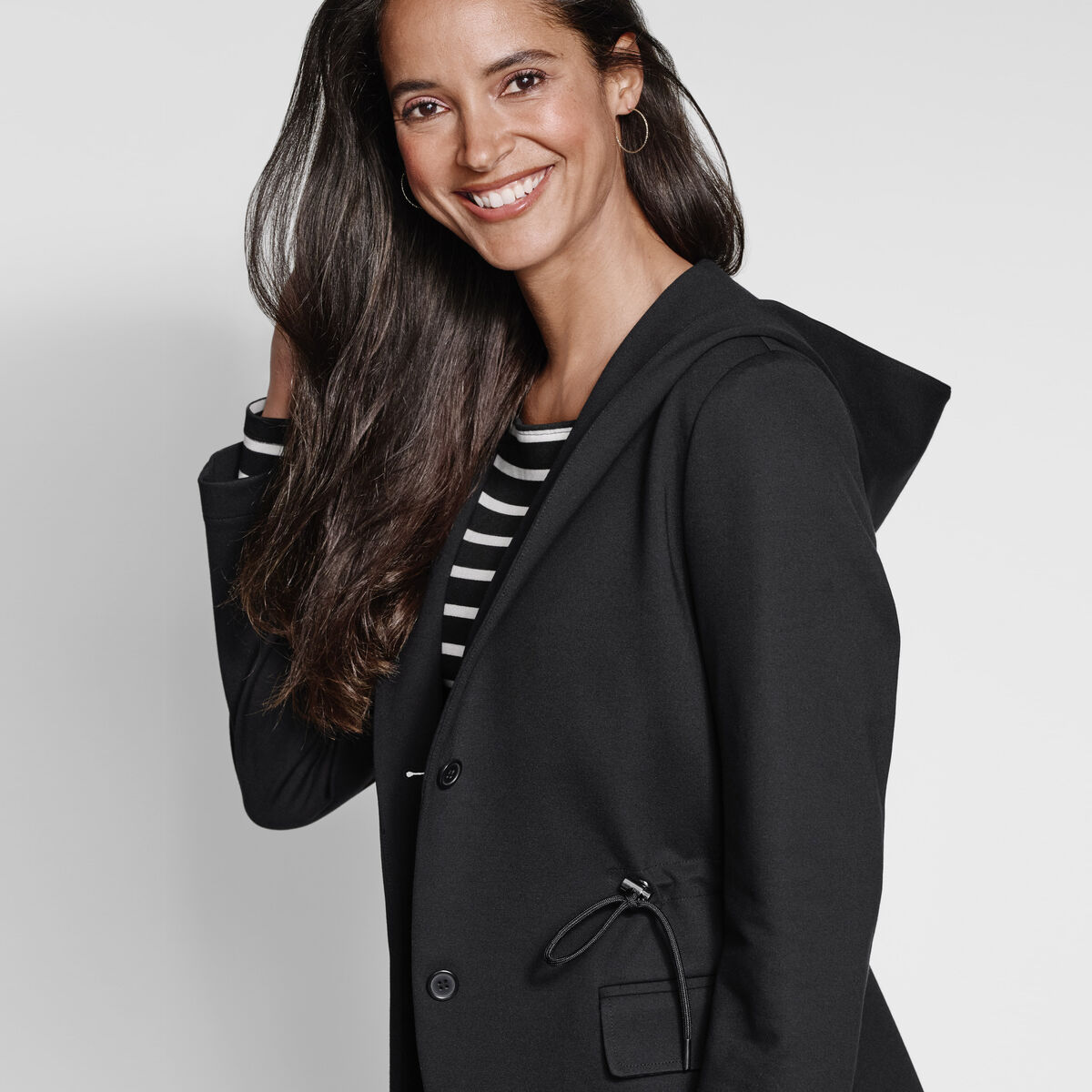 XC Flex&reg; Shawl-Collar Blazer with Hood image number null