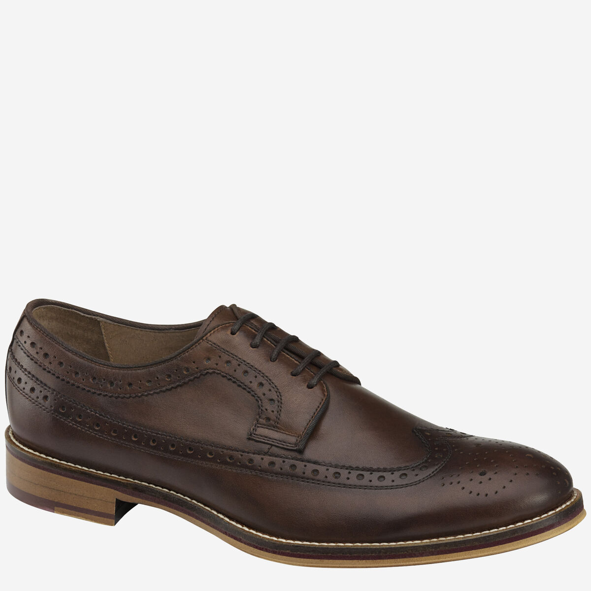 Conard's Spring Men's Conard Wingtip in Mahogany Italian Calfskin | Johnston & Murphy