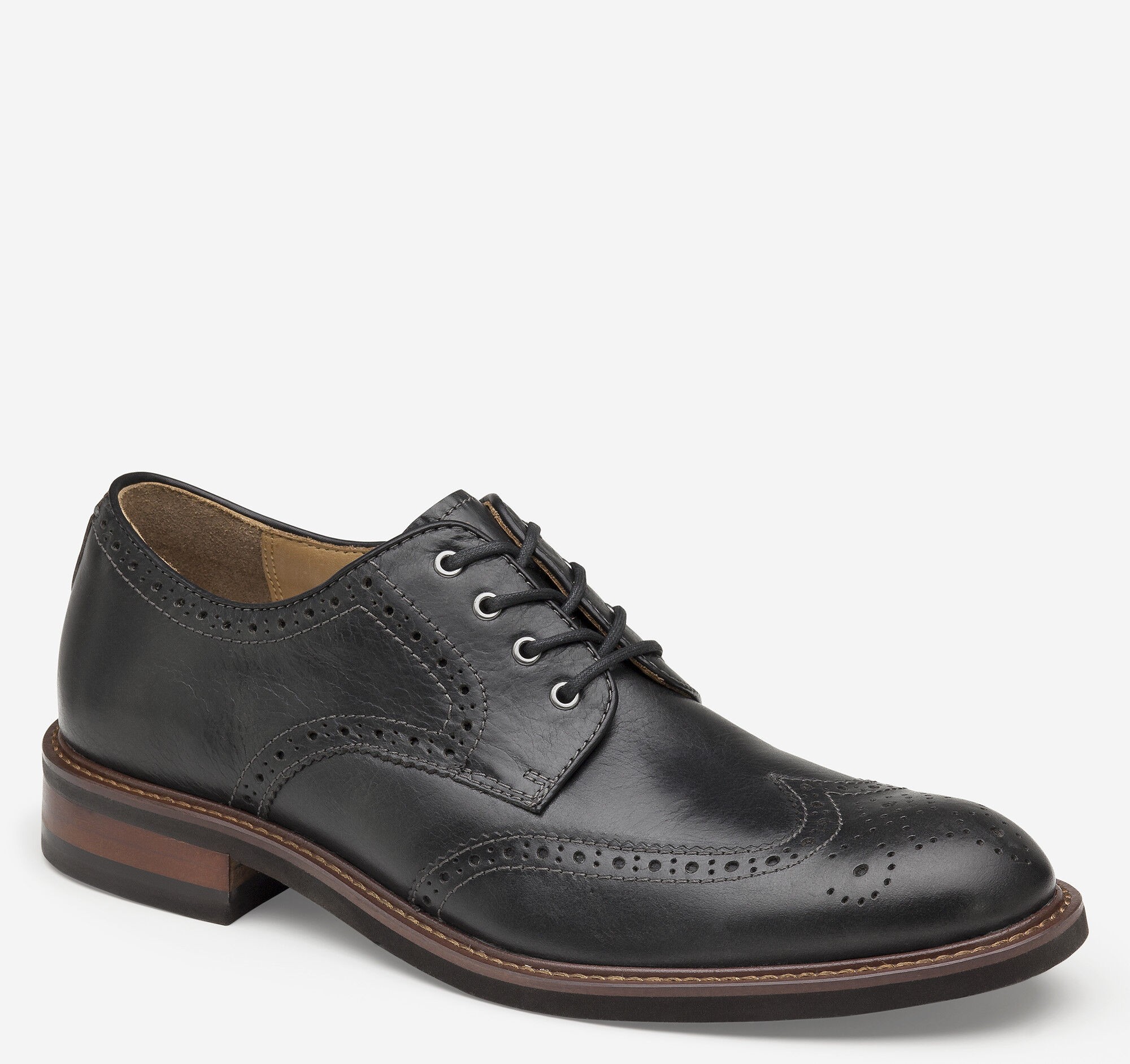 Johnston \u0026 Murphy Men's Cambridge Wingtip - Charcoal Full Grain - Size 8.5 - M