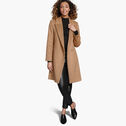 Wool-Blend Coat with Removable Knit Collar image number null