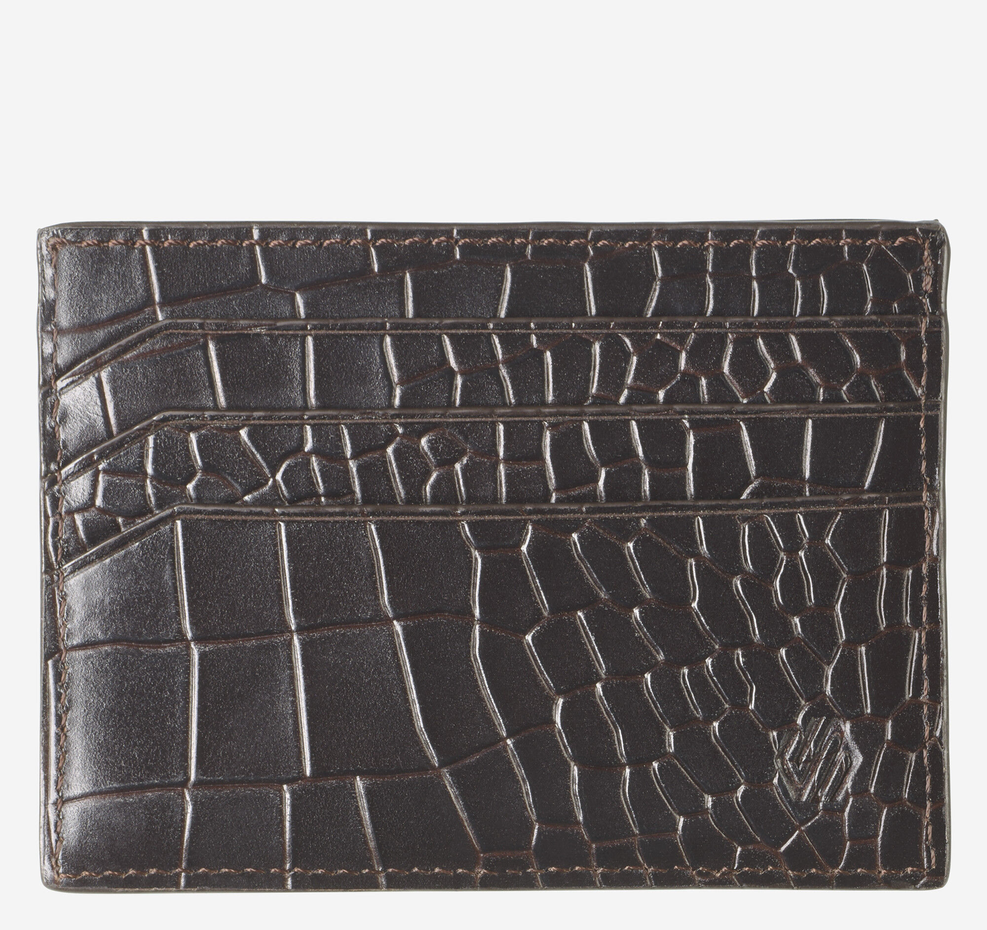 Men's Croc-Embossed Weekender Card Wallet | Johnston & Murphy