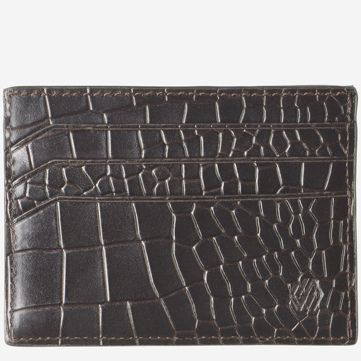 Croc-Embossed Weekender Card Wallet image number null