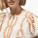 Game Day Eyelet Flutter Sleeve Top image number null