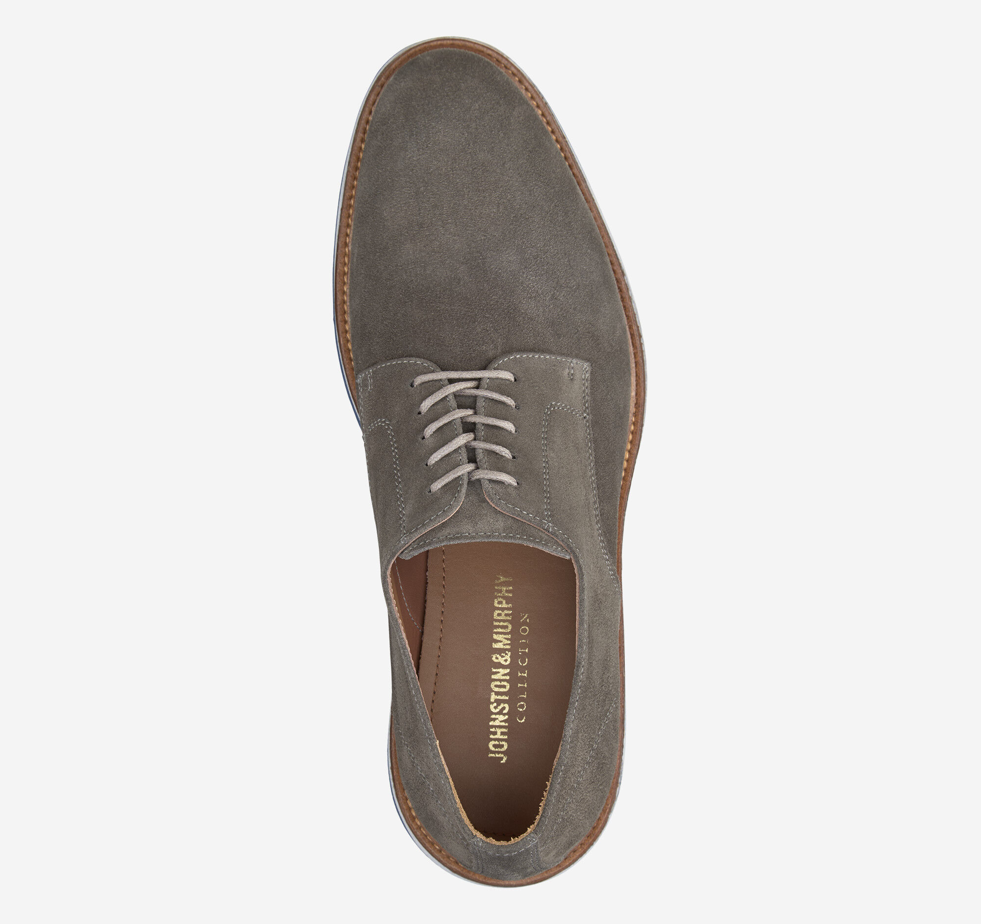 Men's Jenson Plain Toe in Gray Italian Suede | Johnston & Murphy