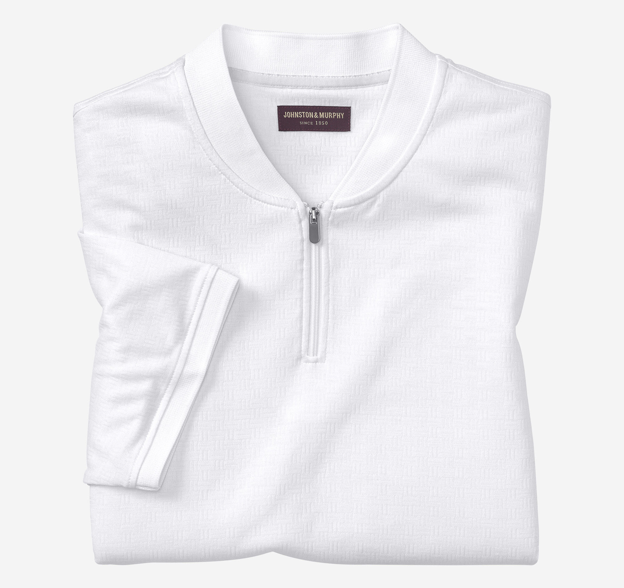 Jacquard Zip Polo