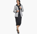 Tweed Blazer with Removable Hooded Bib image number null