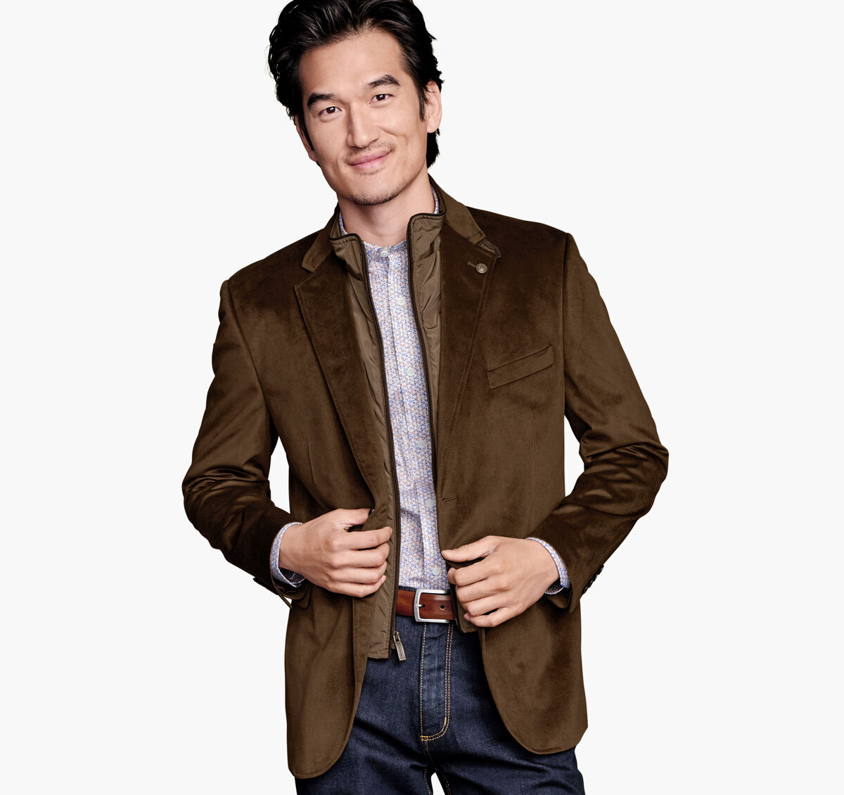 Plush Bibbed Blazer image number null
