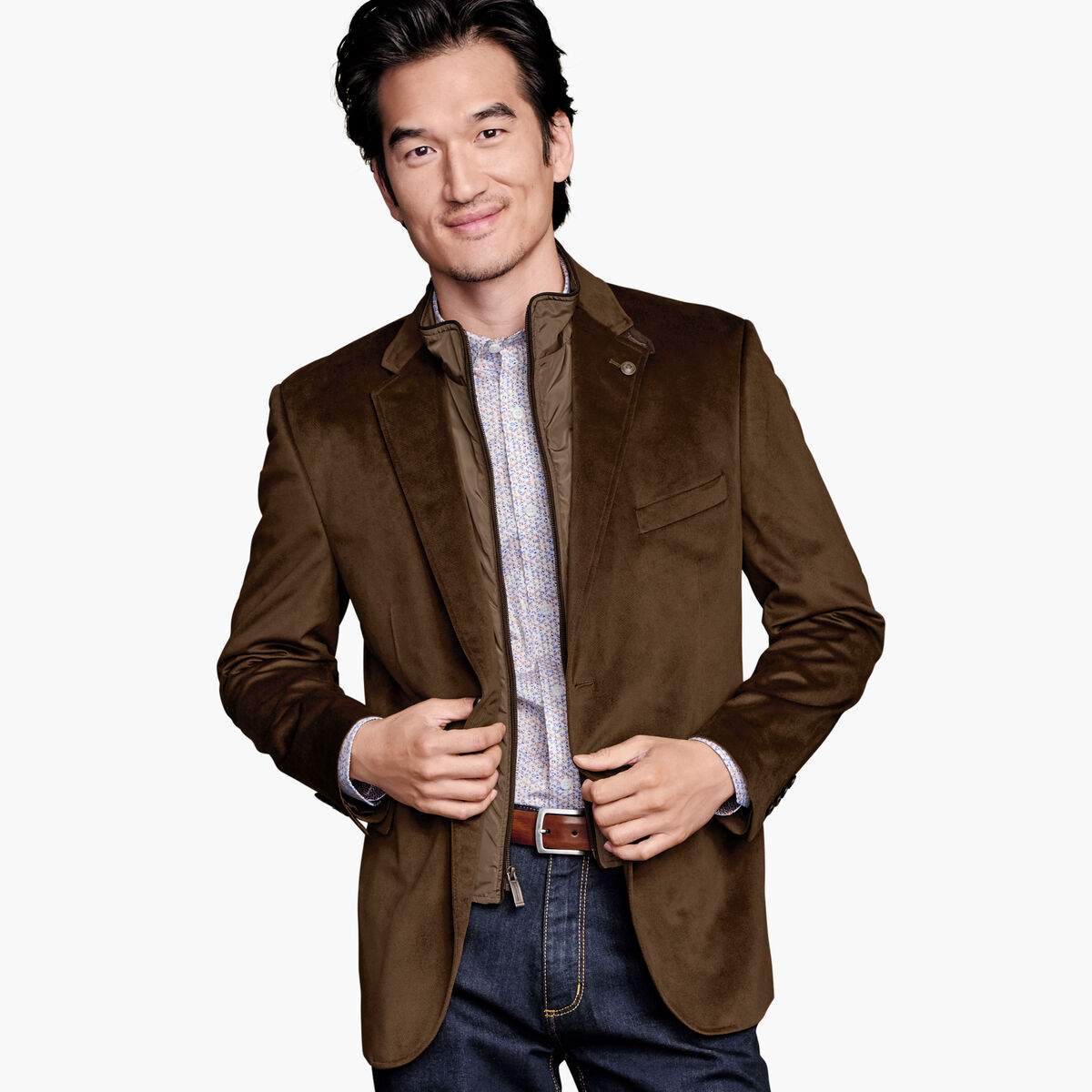 Plush Bibbed Blazer image number null