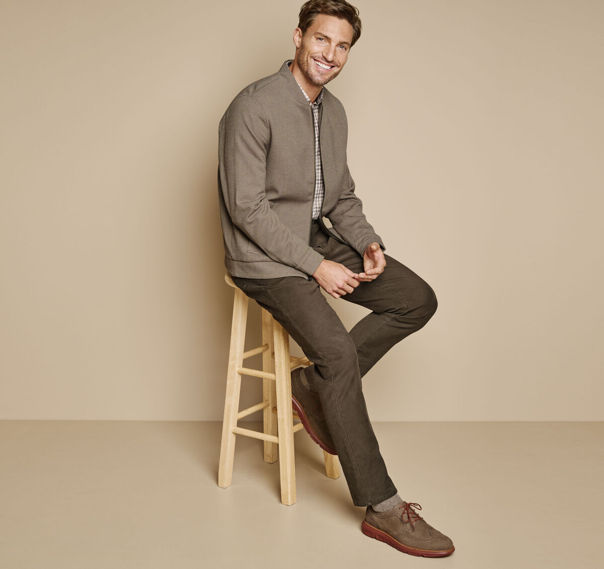 Patterned Full-Zip image number null