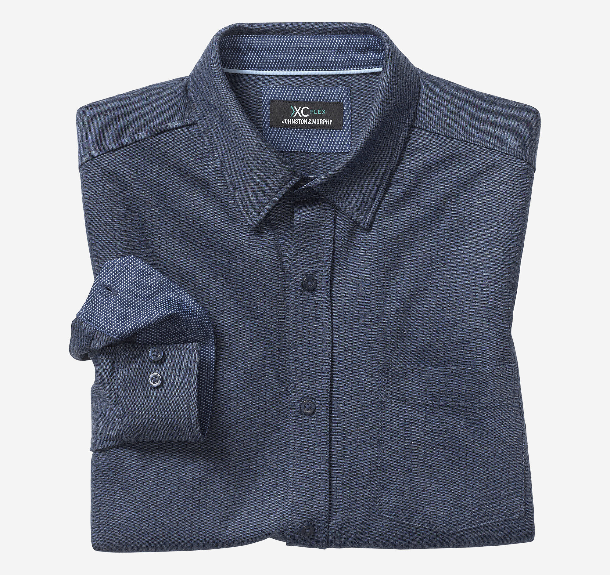 Men's XC Flex® Stretch Long-Sleeve Shirt | Johnston & Murphy