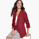 Draped Open-Front Blazer image number null