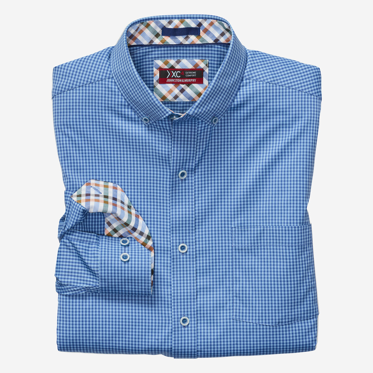 XC4&reg; Micro Gingham Button-Collar Shirt image number null