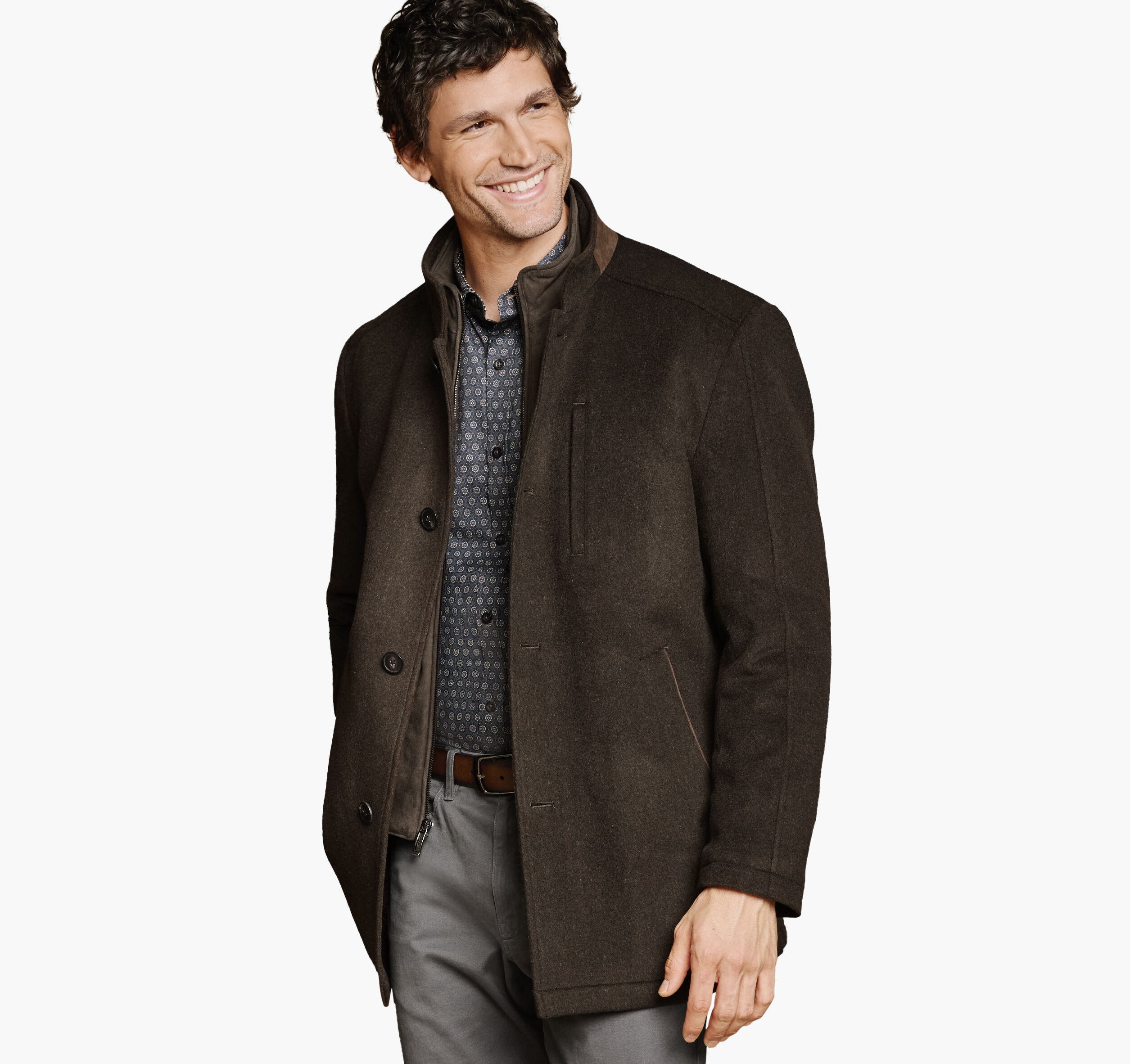 Men's Upton Luxe 175th Anniversary Car Coat in Loden | Johnston