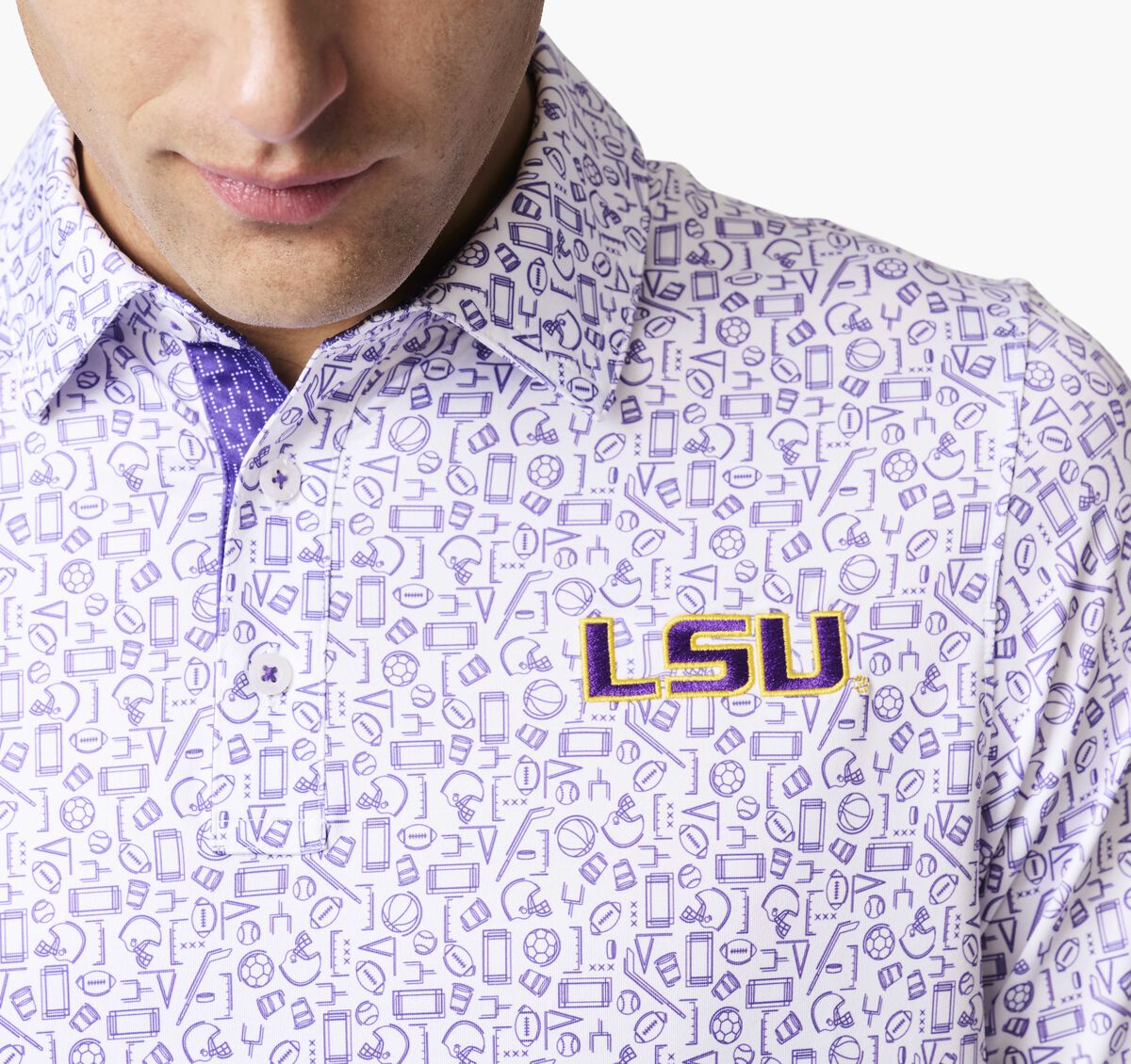 Collegiate XC+&shy;&trade; Multi Sport Print Polo image number null