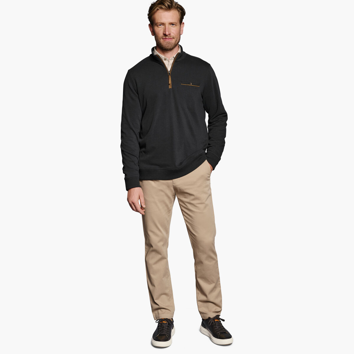 Knit Quarter-Zip image number null