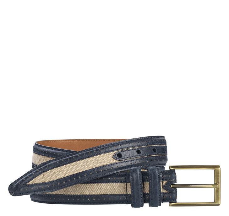 Linen Perfed Belt | Johnston & Murphy