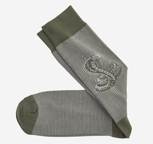 Striped Socks - Green Cobra