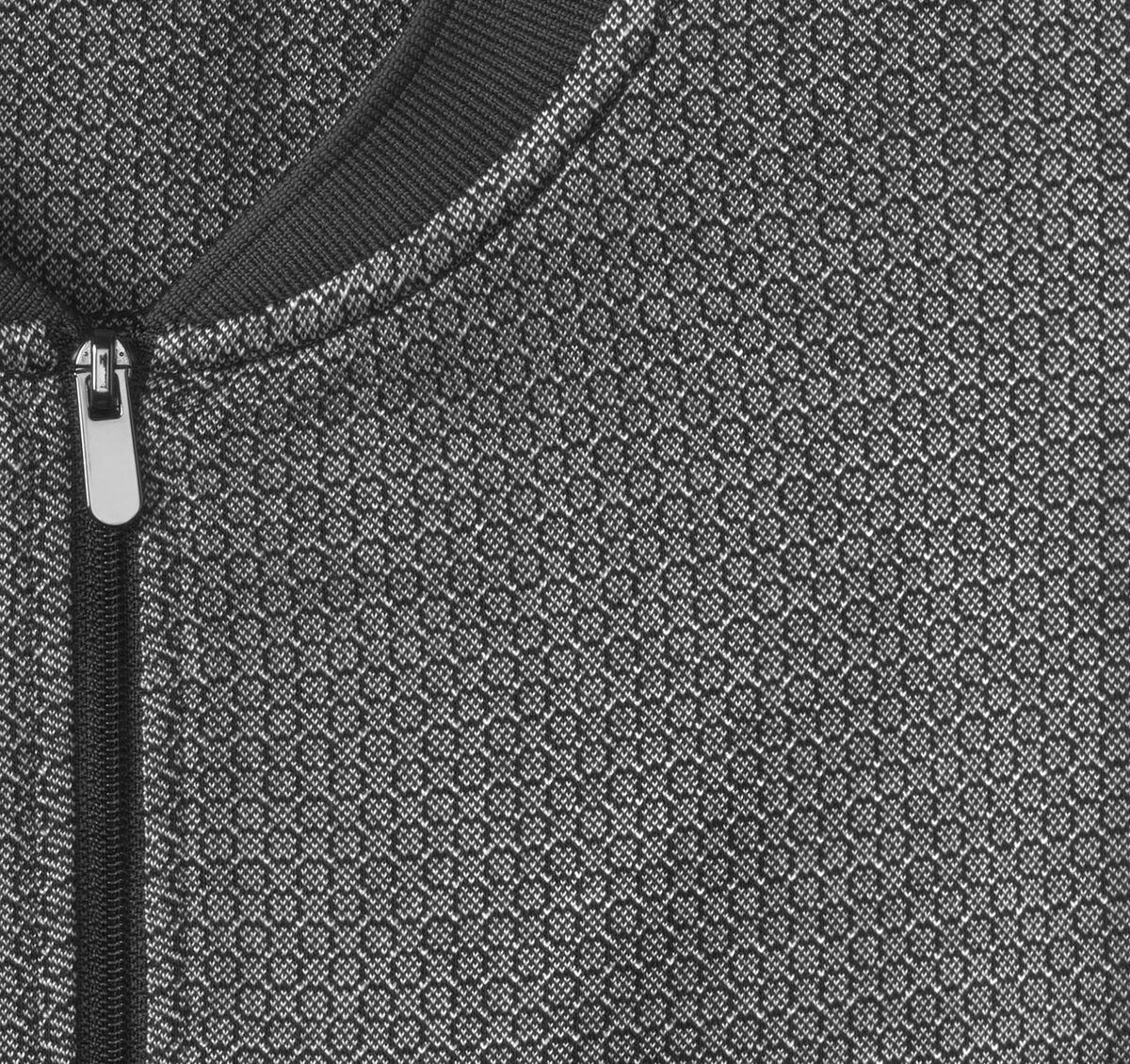 Jacquard Zip Polo image number null