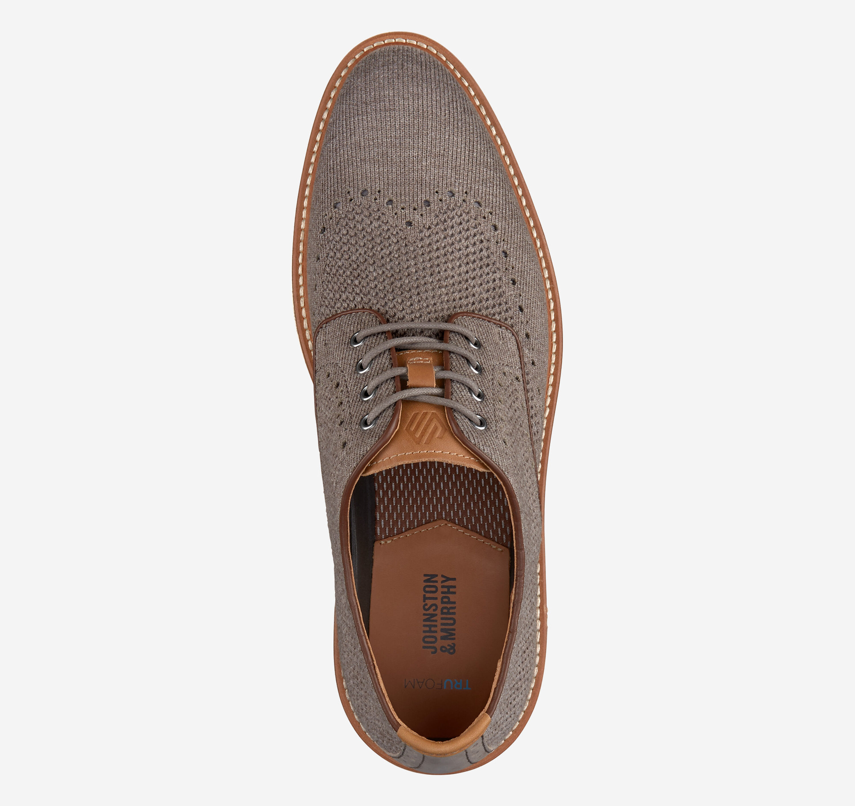 Chaussures Johnston & Murphy Homme 8.5 - Baskets Oxford En Daim Gris, Style Brogue