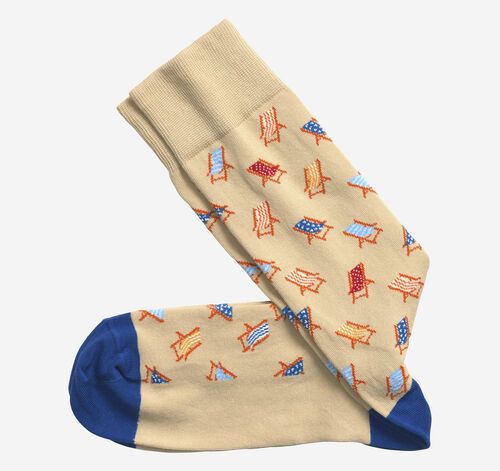 Novelty Socks - Beige Beach Chairs