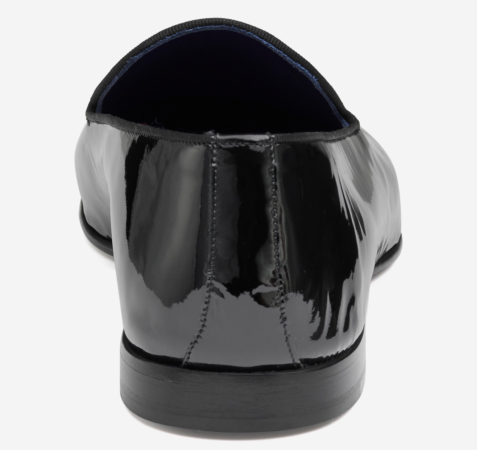 Men's Kinser Slip-On Loafer in Black Italian Patent Calfskin