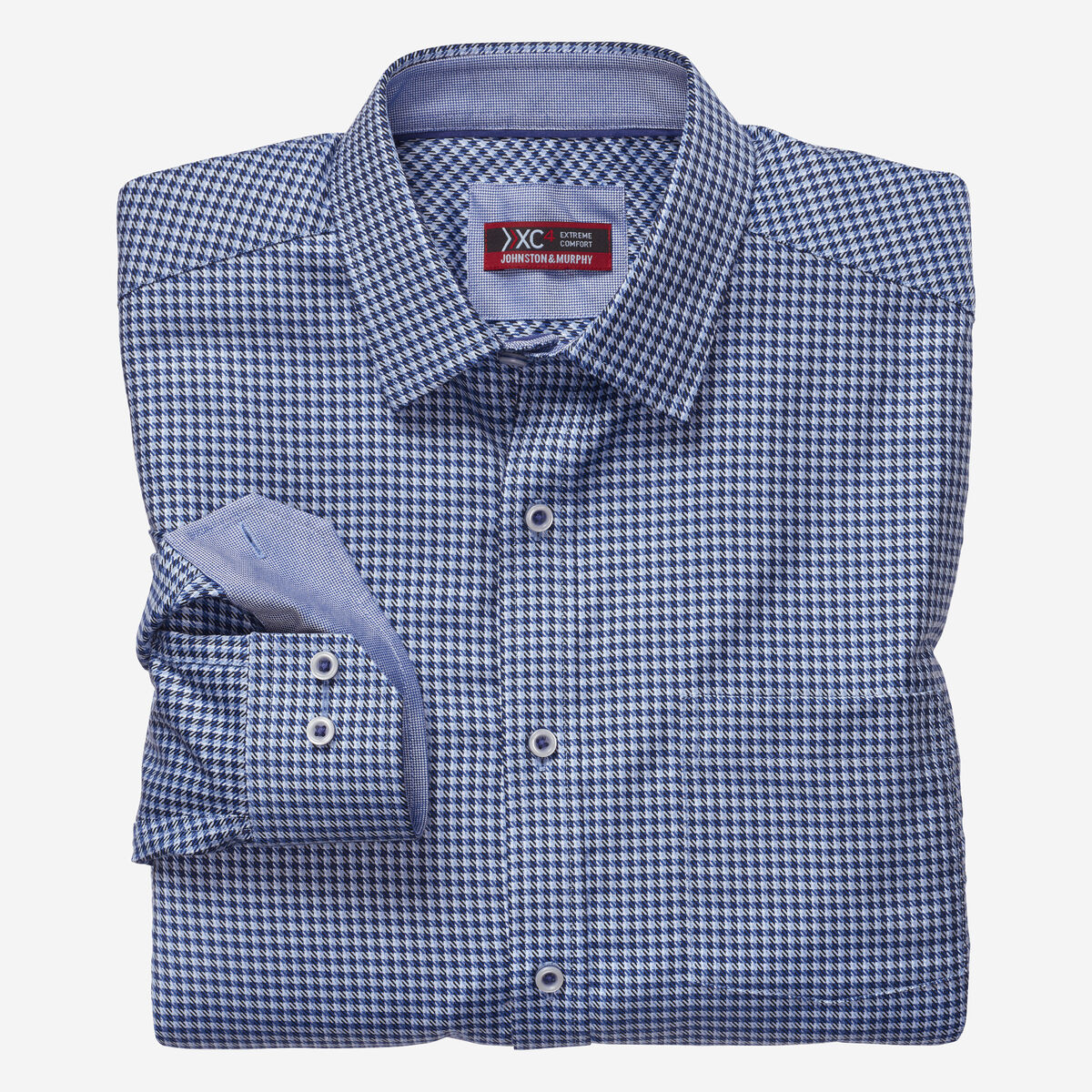 XC4® Houndstooth Check Point-Collar Shirt image number null