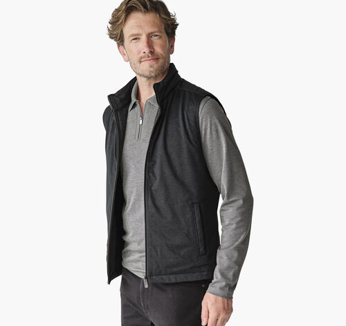 Kenner Reversible Vest - Black/Black Mini Grid
