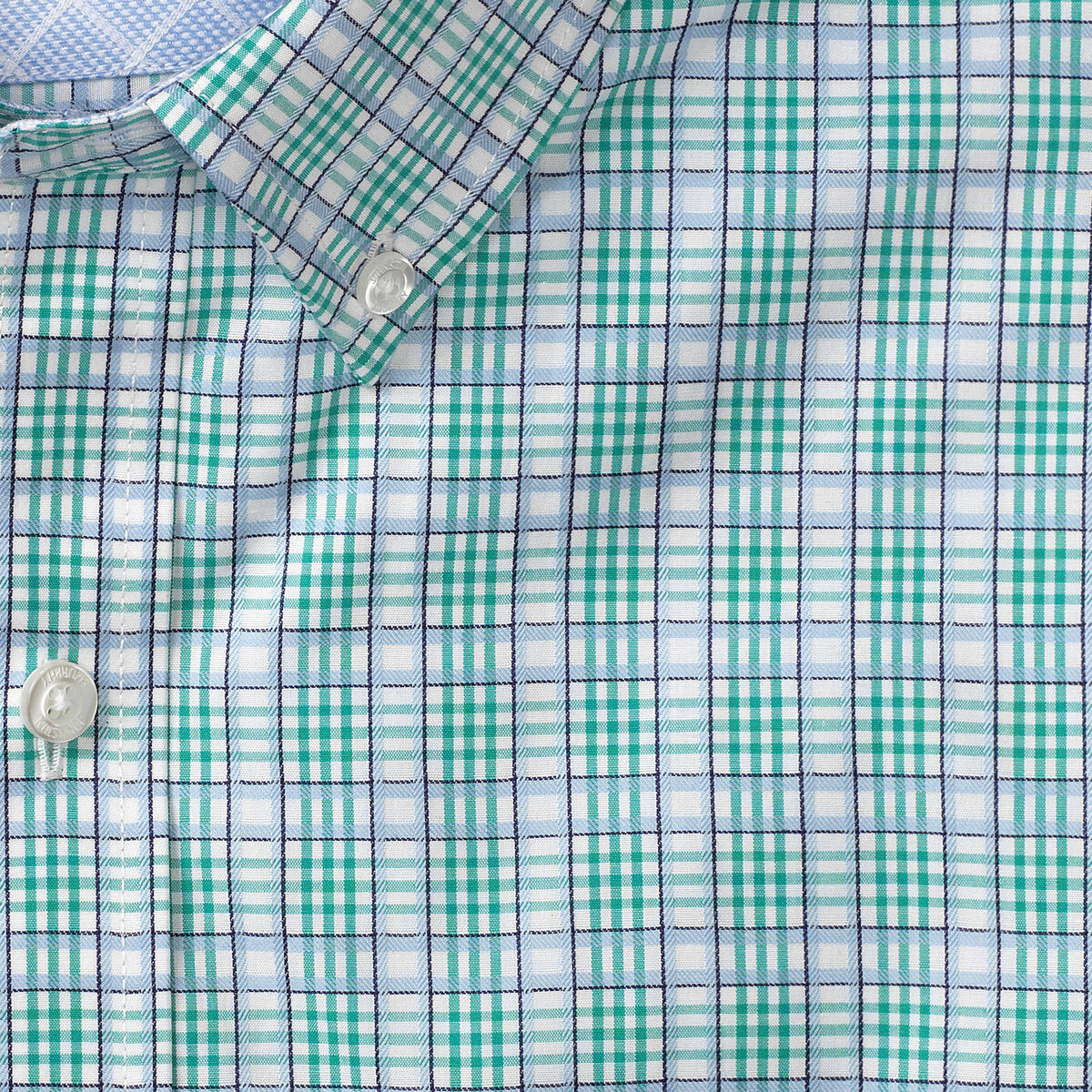 Triple Line Check Button-Down Collar Shirt image number null