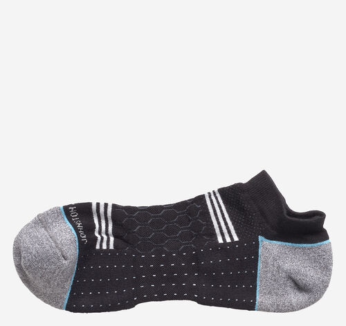 First In Comfort Ankle Socks - Black Sport Stripe
