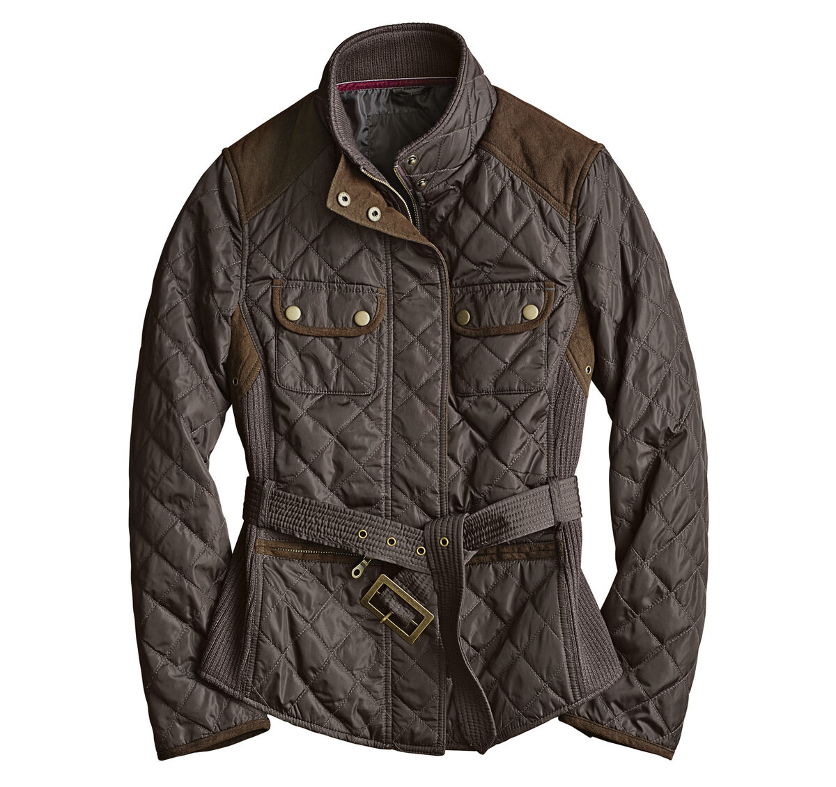 Belted Quilt Jacket image number null