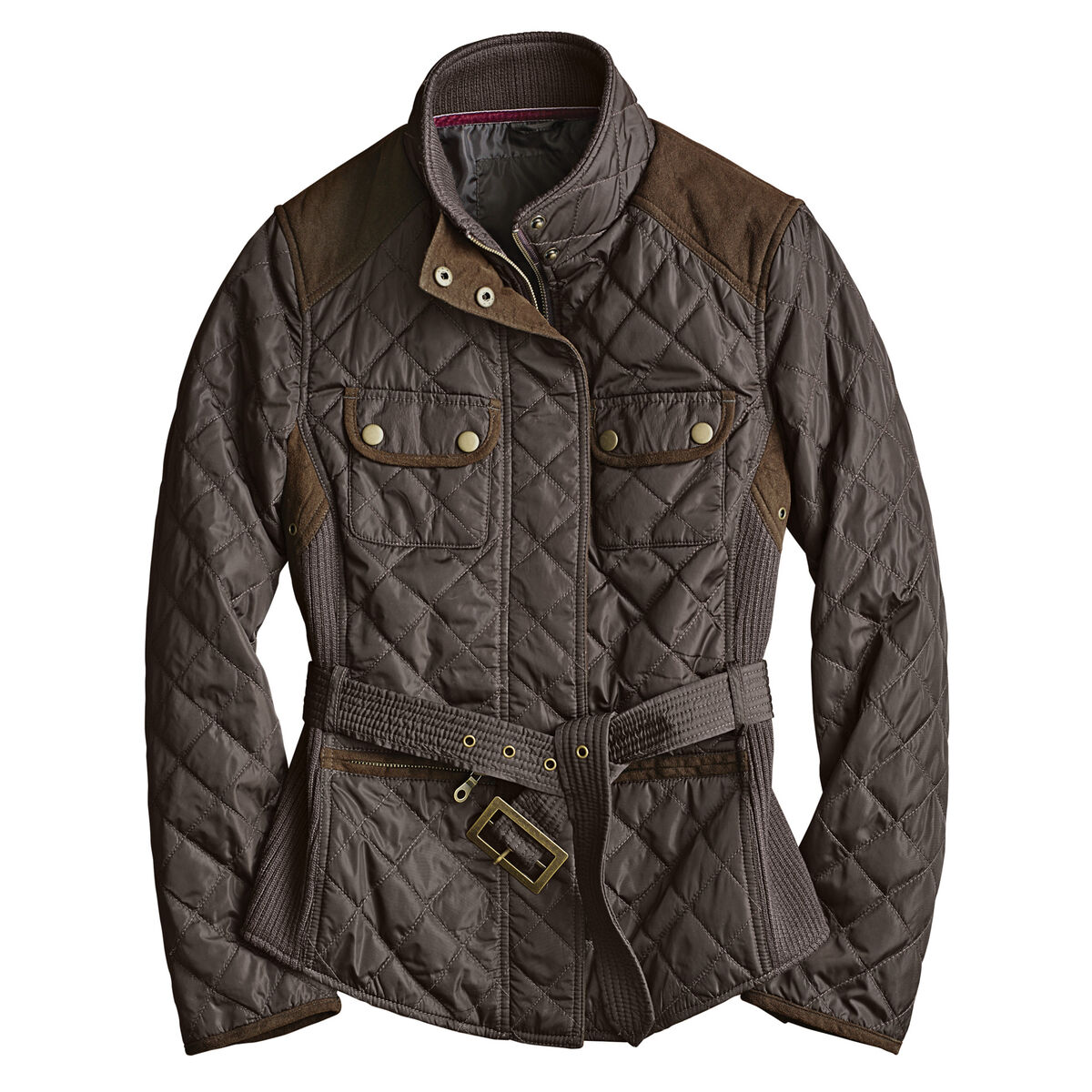 Belted Quilt Jacket image number null