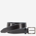 Waxy Gray-Edged Leather Belt image number null