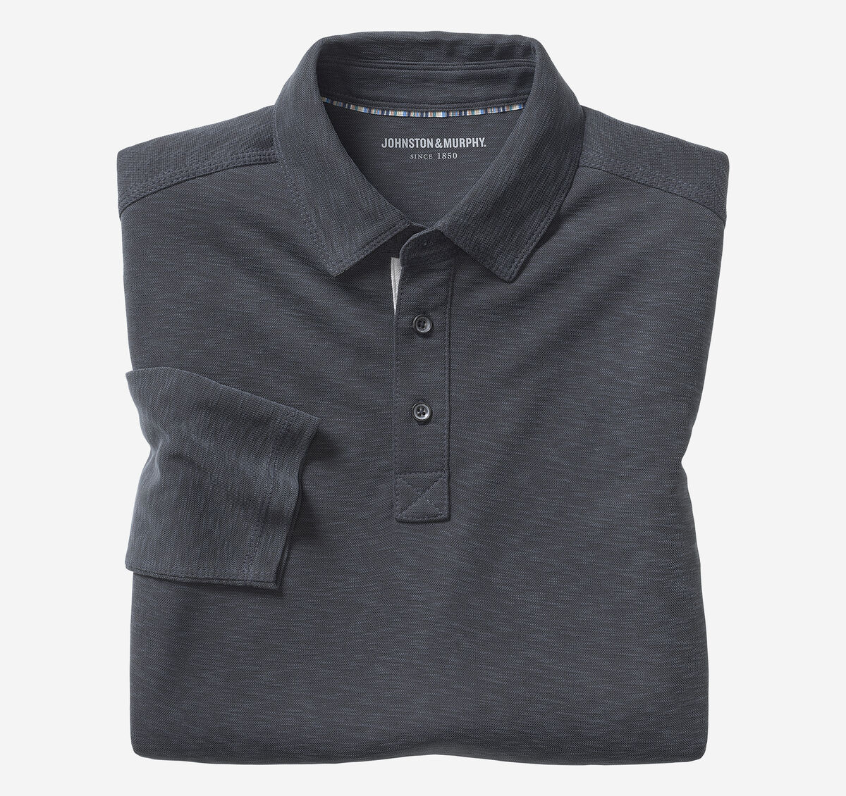 Vintage Slub Long-Sleeve Polo image number null