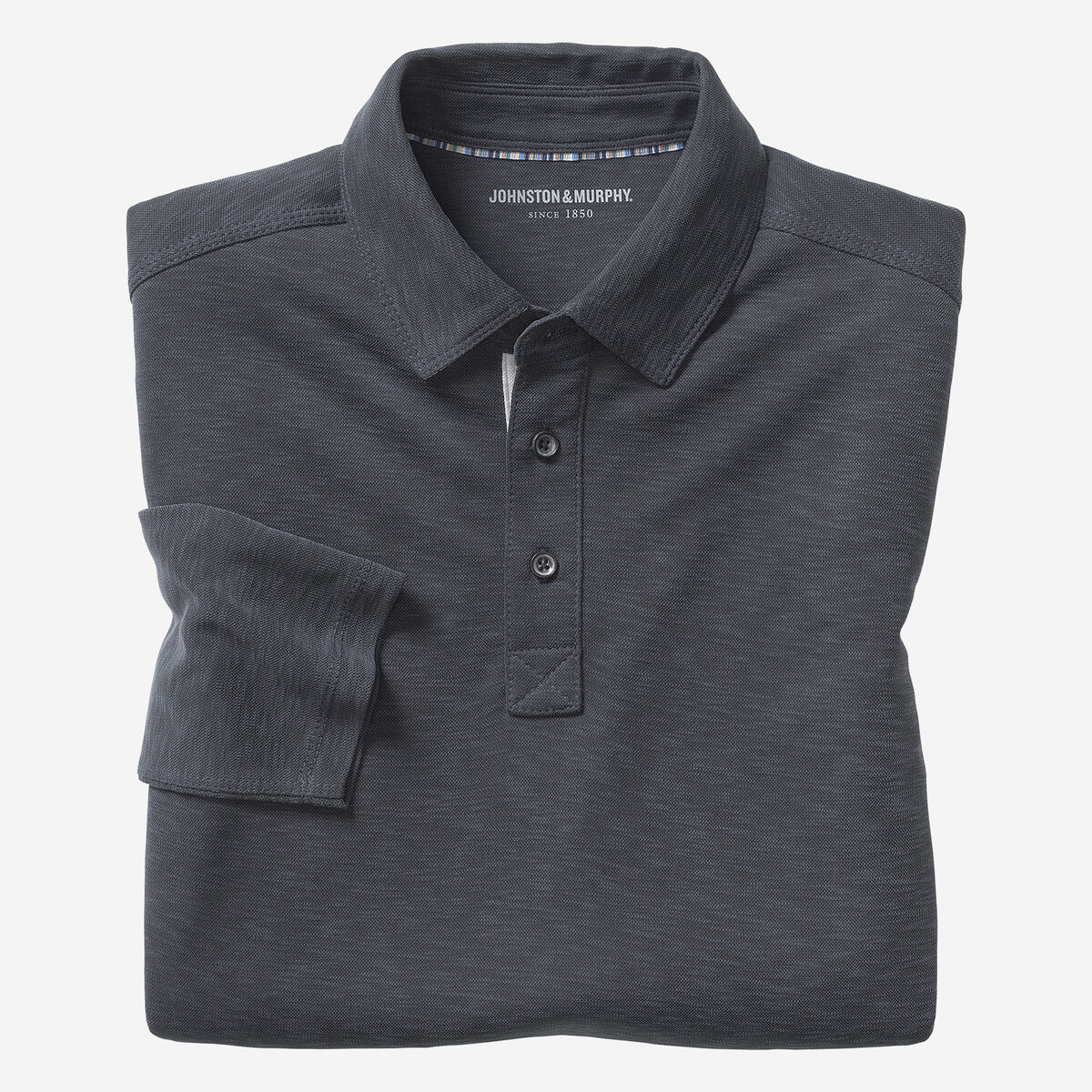 Vintage Slub Long-Sleeve Polo image number null