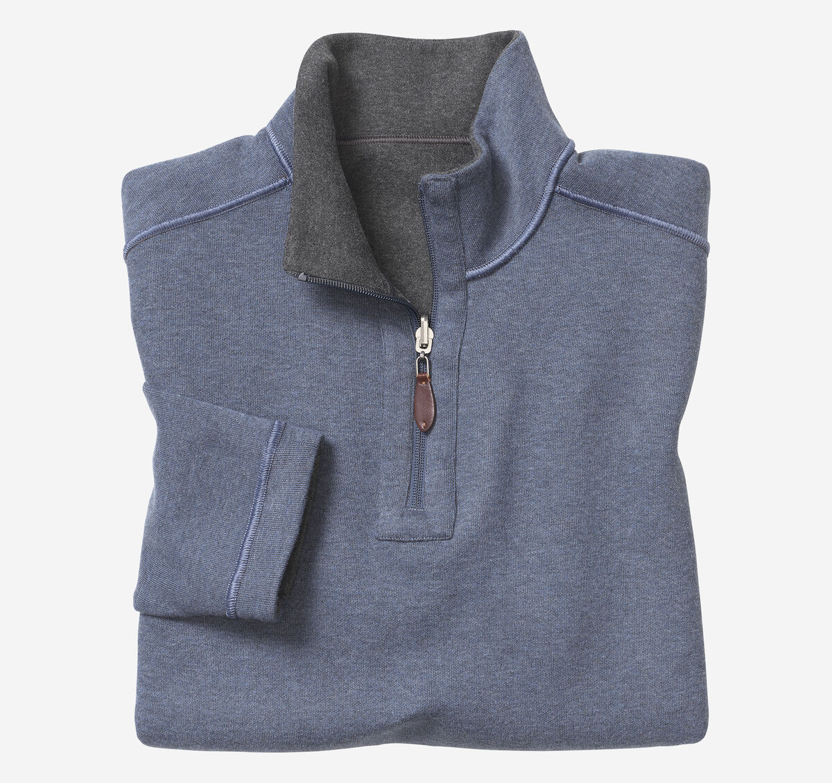 Reversible Solid Quarter-Zip image number null