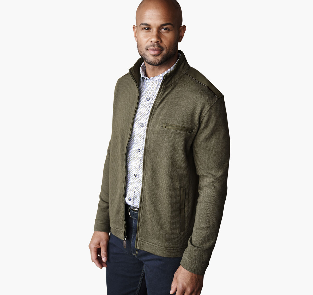 Melange Knit Full-Zip image number null