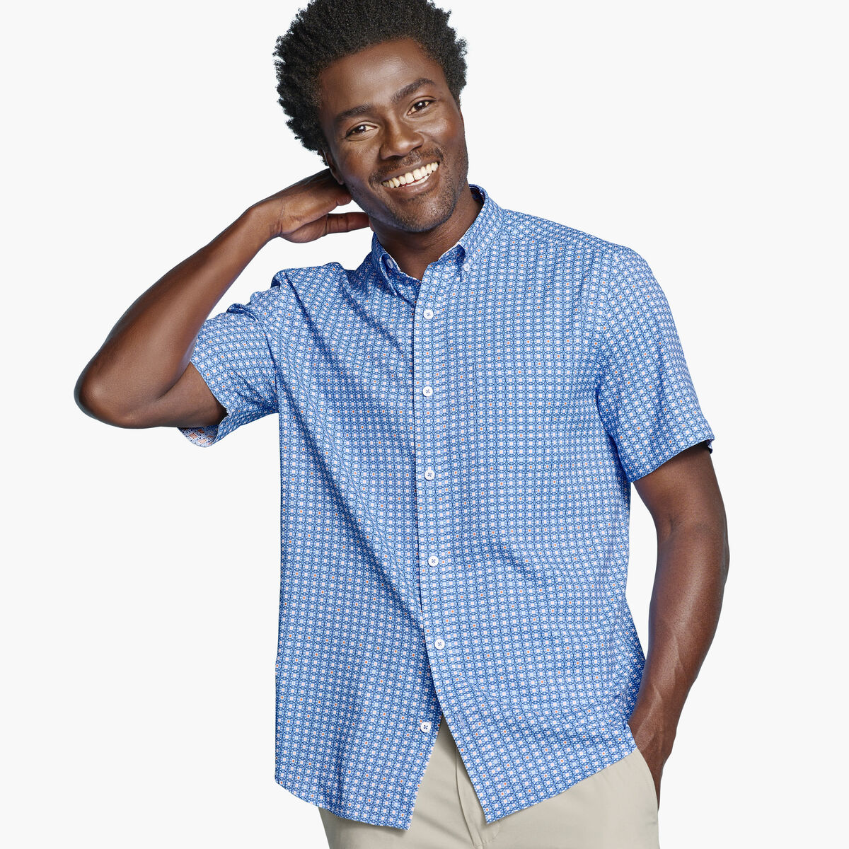 XC4&reg; Short-Sleeve Stretch Woven Shirt image number null