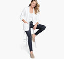Ruched-Sleeve Knit Blazer image number null