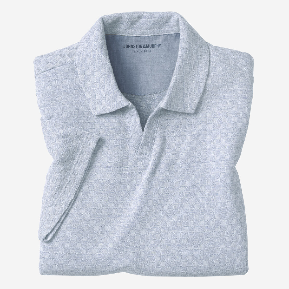 Basketweave V-Neck Polo image number null