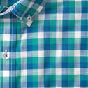 Square Check Button-Down Collar Slub Shirt image number null