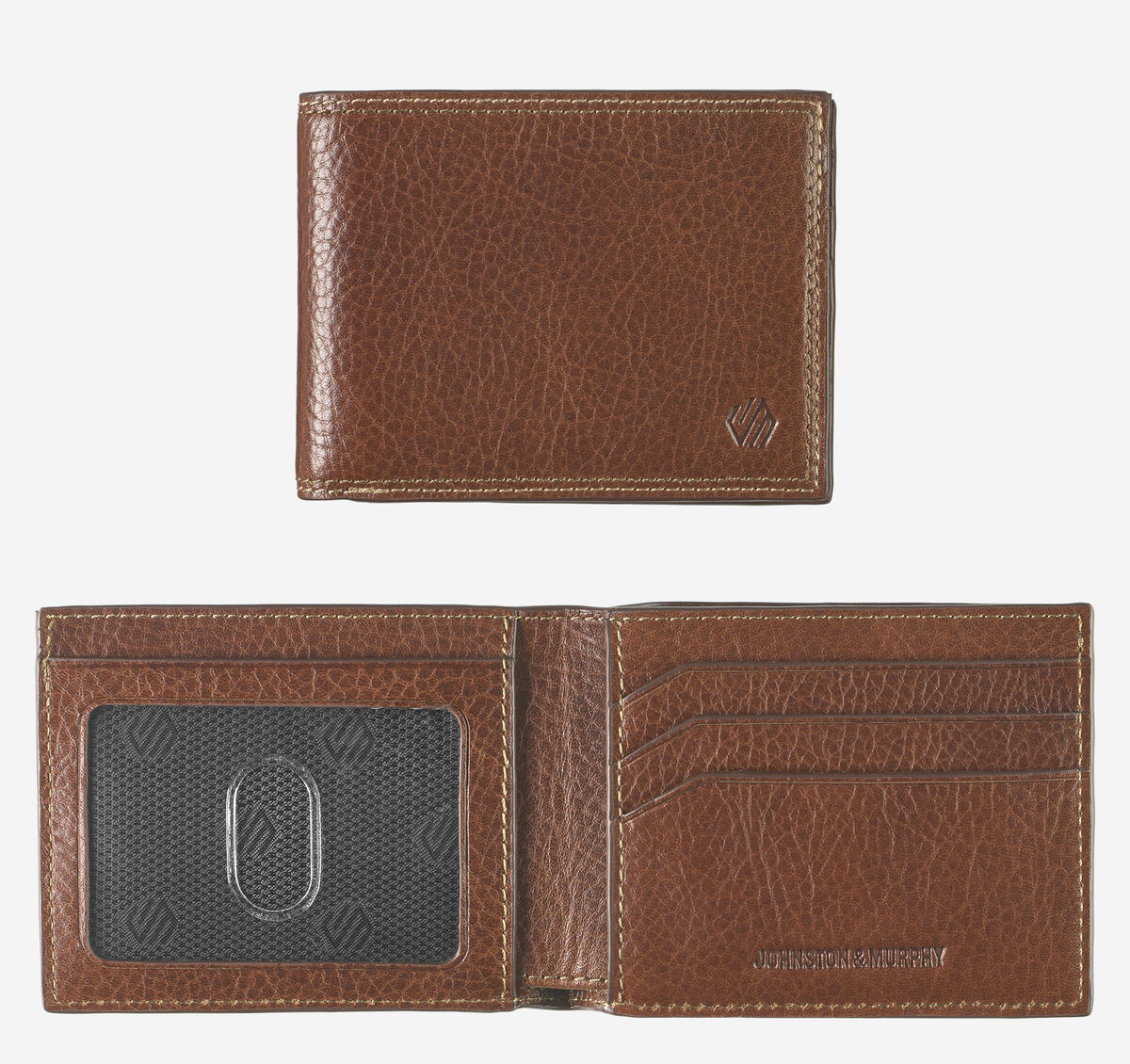Double Contrast Stitch Billfold Wallet image number null