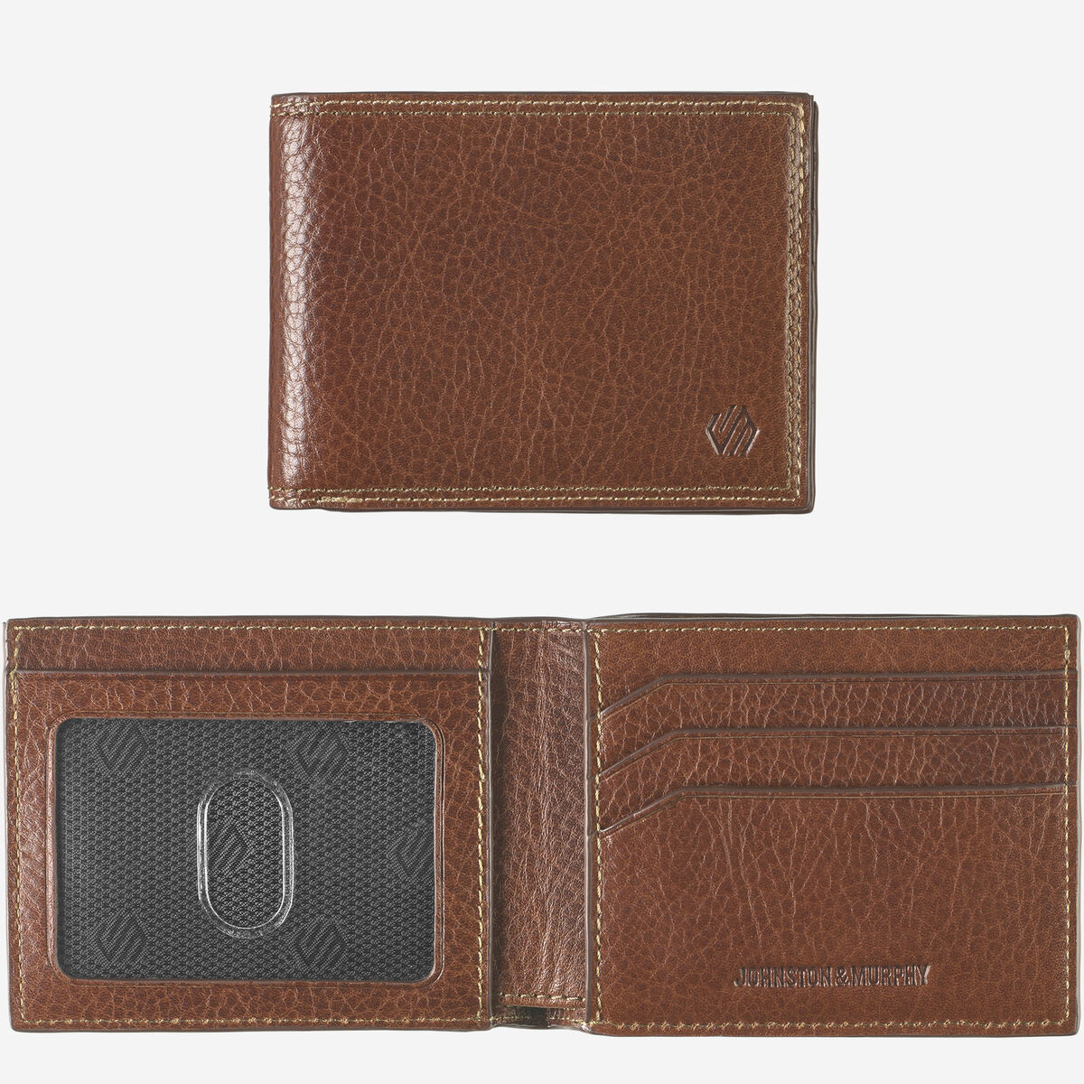 Double Contrast Stitch Billfold Wallet image number null