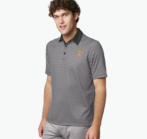 Collegiate XC+&trade; State Print Polo - University of Tennessee - Black