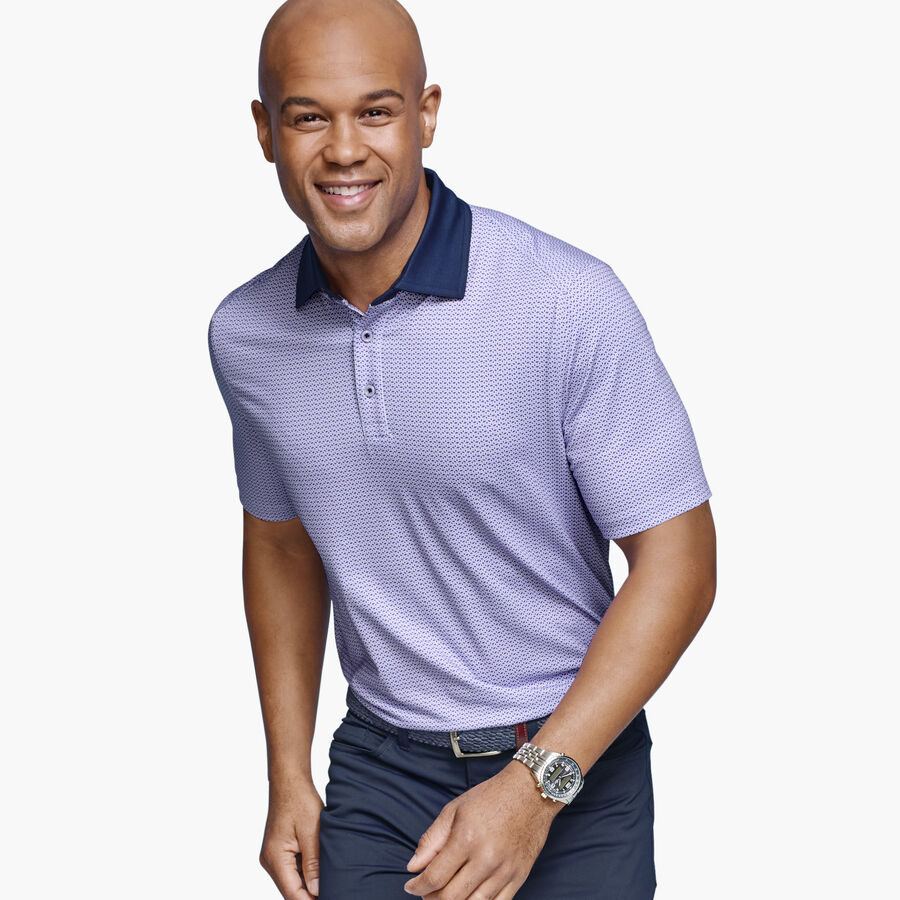 XC4® Performance Solid-Collar Print Polos + Cool Degree™ image number null