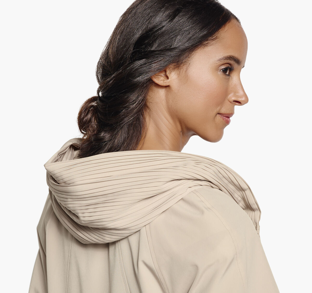 Trench with Pleated Hood image number null