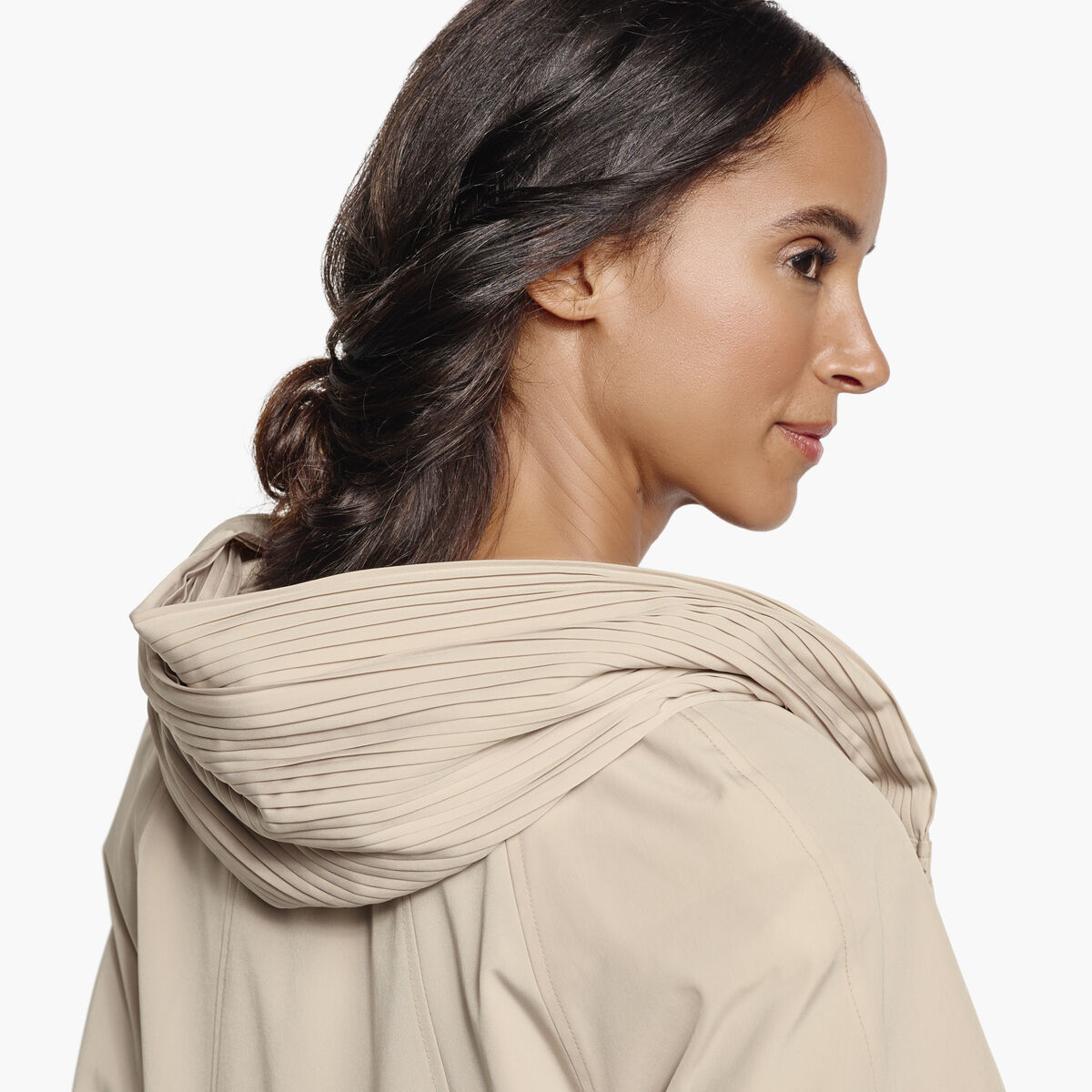 Trench with Pleated Hood image number null