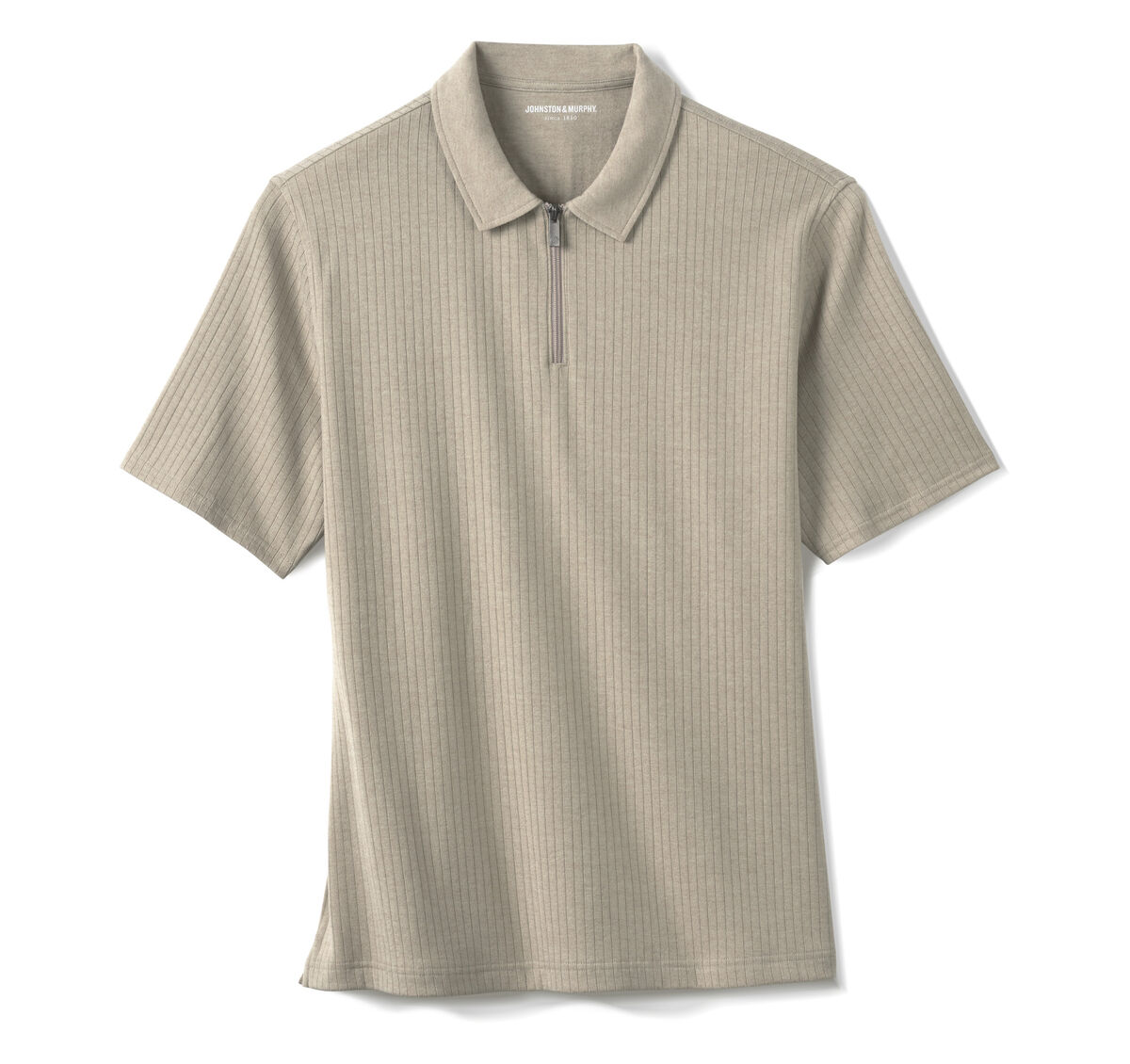 Finn Ribbed Zip Polo image number null