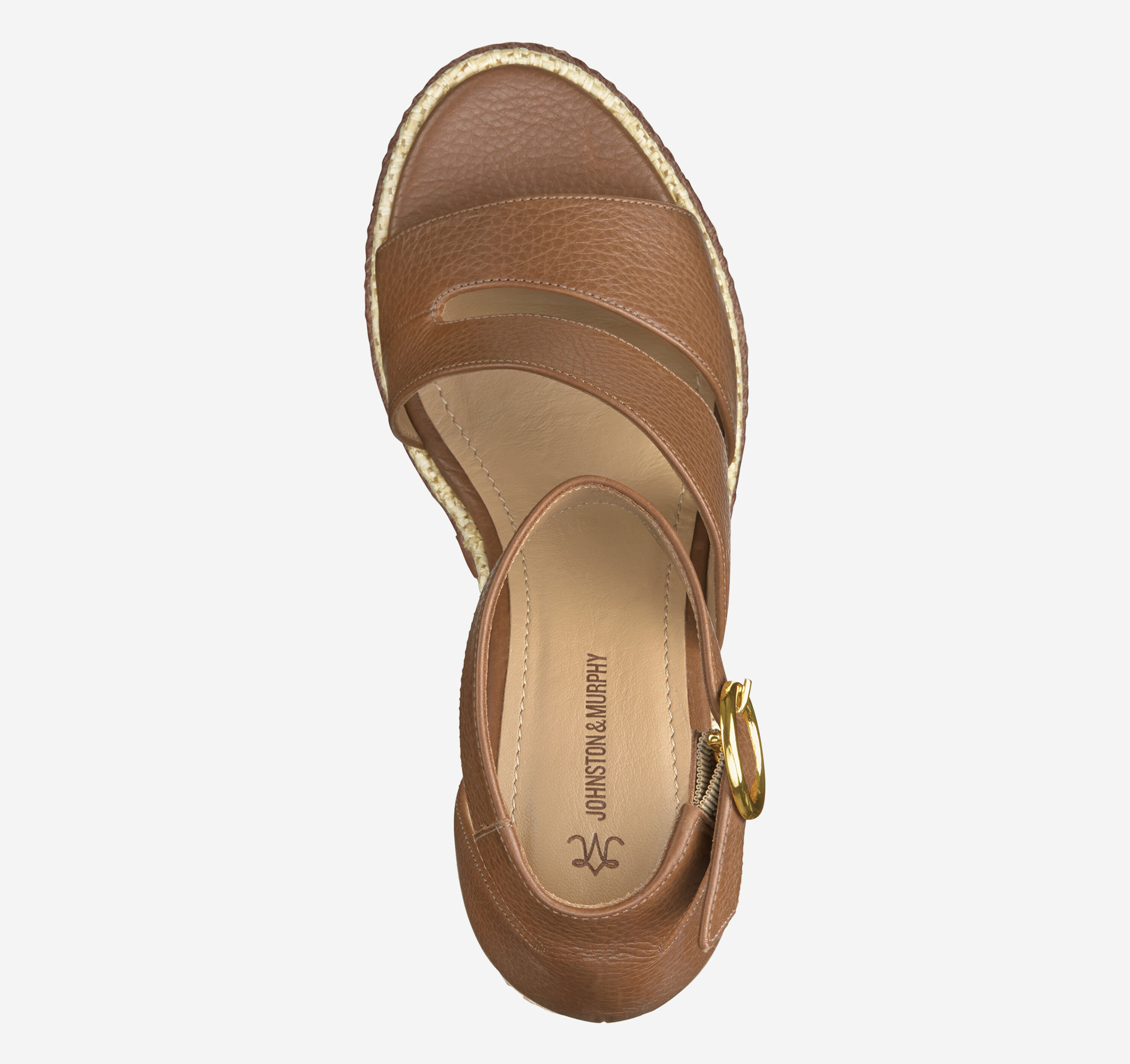 Johnston & Murphy Brown Leather Sandals with Buckle Straps Women main image 3