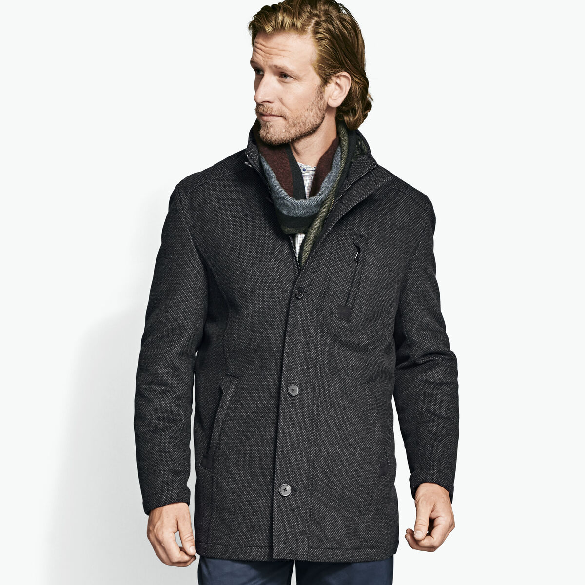 Mini-Pattern Wool Coat image number null